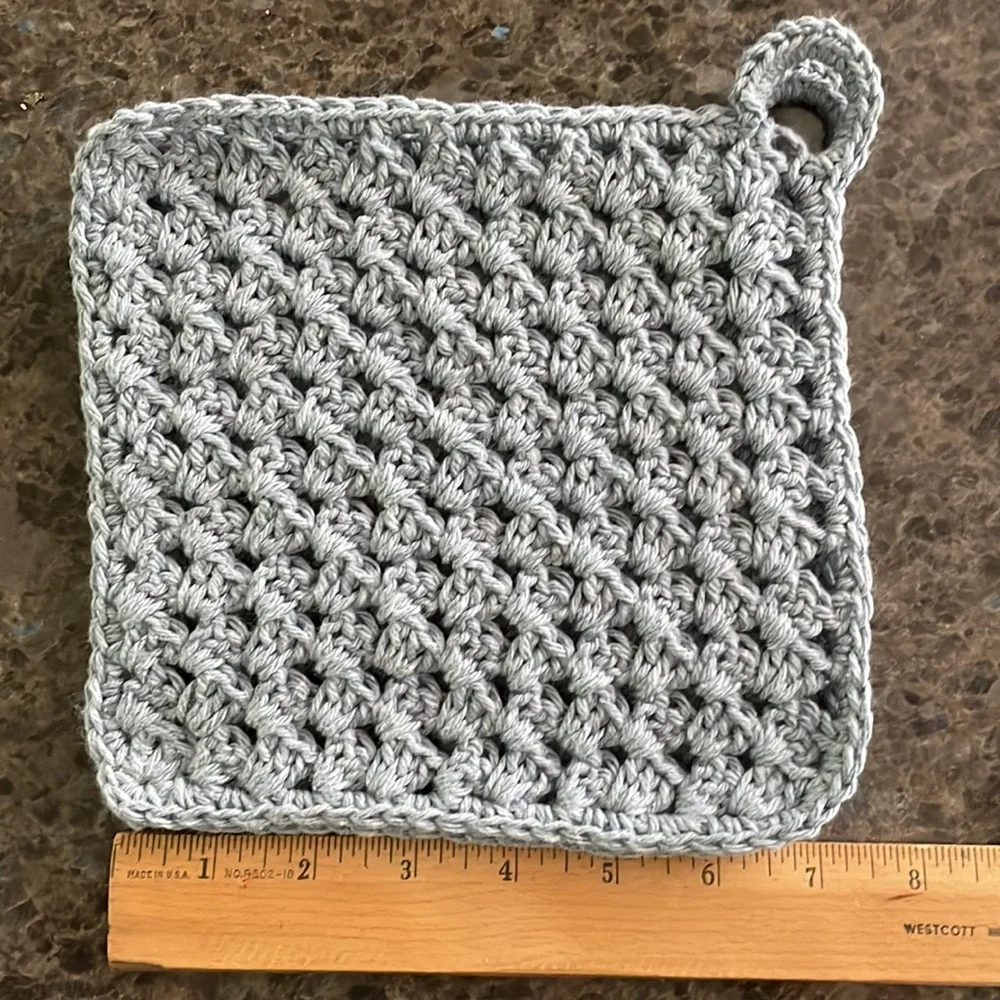 2 Hand Crafted Crochet Washcloths Crochet Dishcloths 100% Cotton - Granny Square